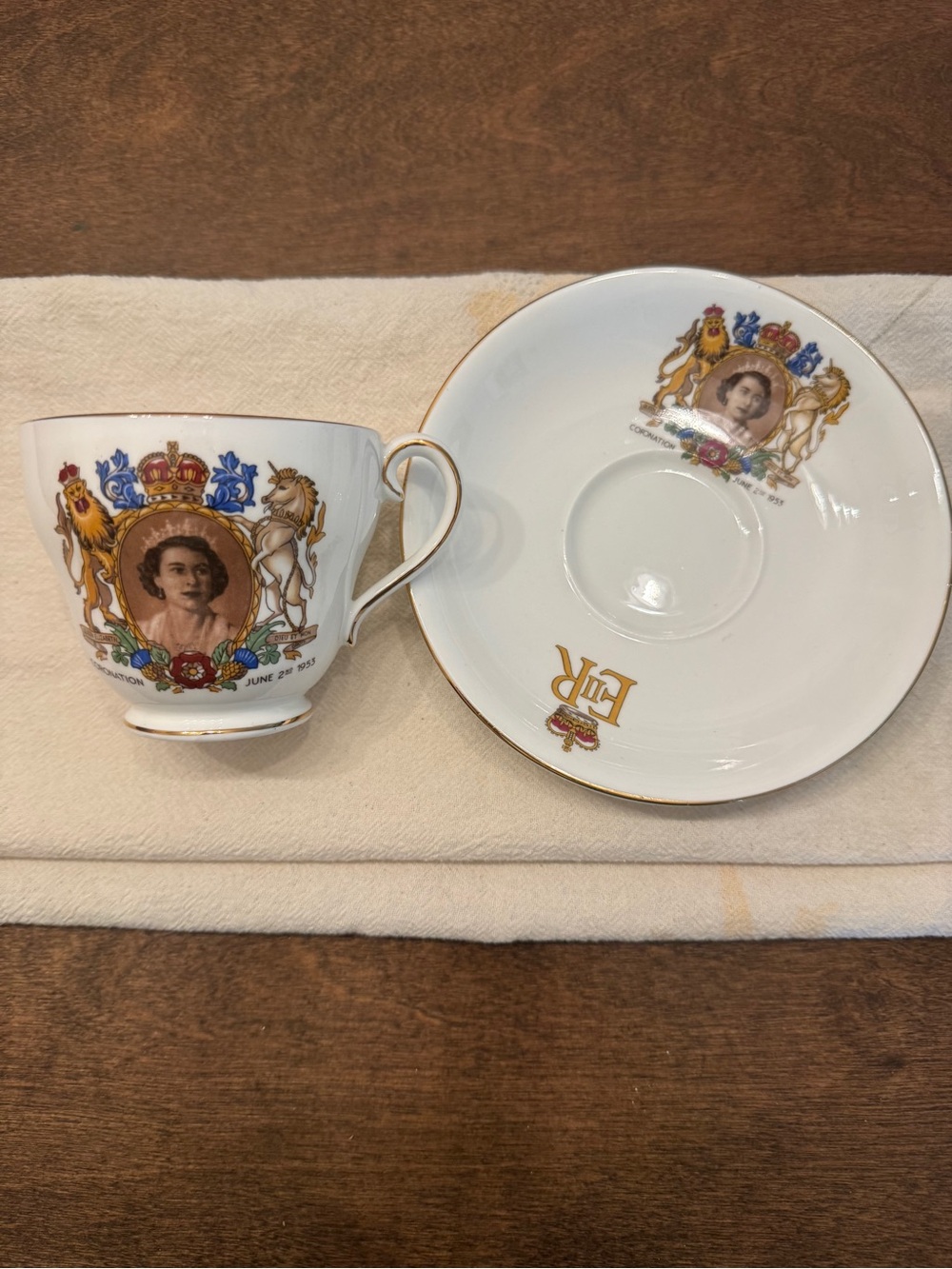 Queen Elizabeth Coronation Tea Cup and Saucer